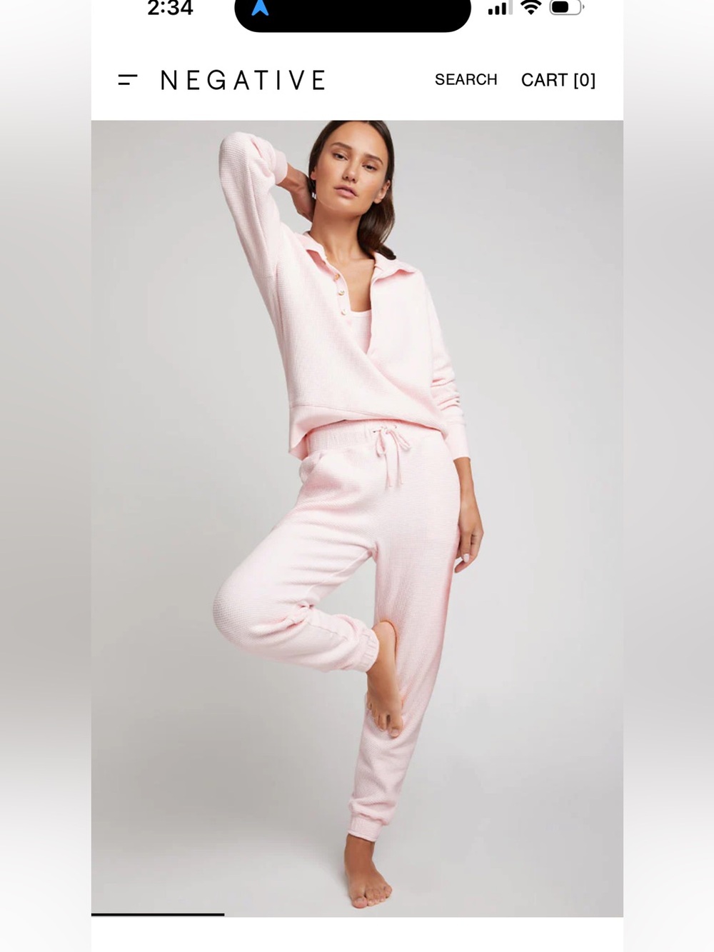 Negative pink waffle set size S